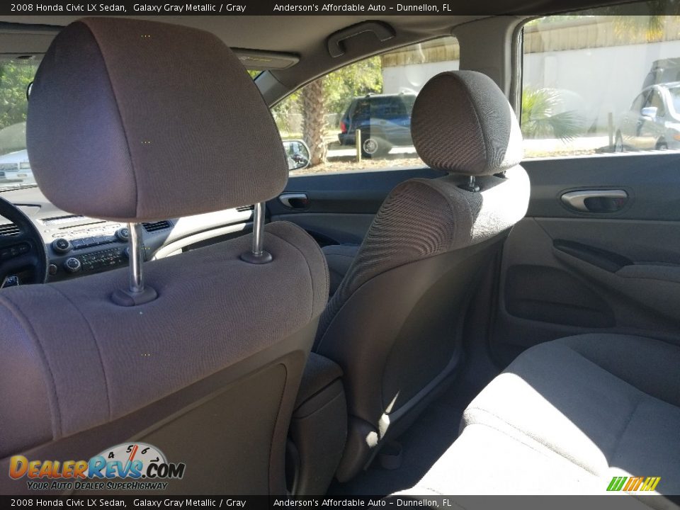 2008 Honda Civic LX Sedan Galaxy Gray Metallic / Gray Photo #17