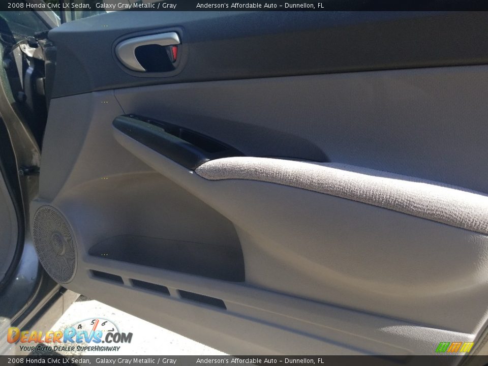 2008 Honda Civic LX Sedan Galaxy Gray Metallic / Gray Photo #18