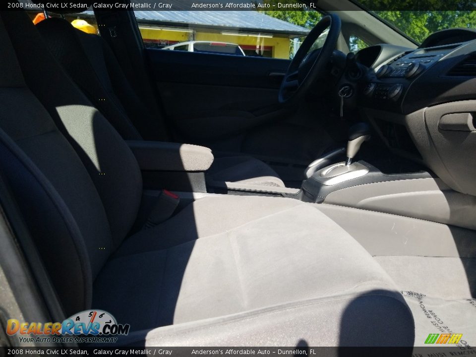 2008 Honda Civic LX Sedan Galaxy Gray Metallic / Gray Photo #19