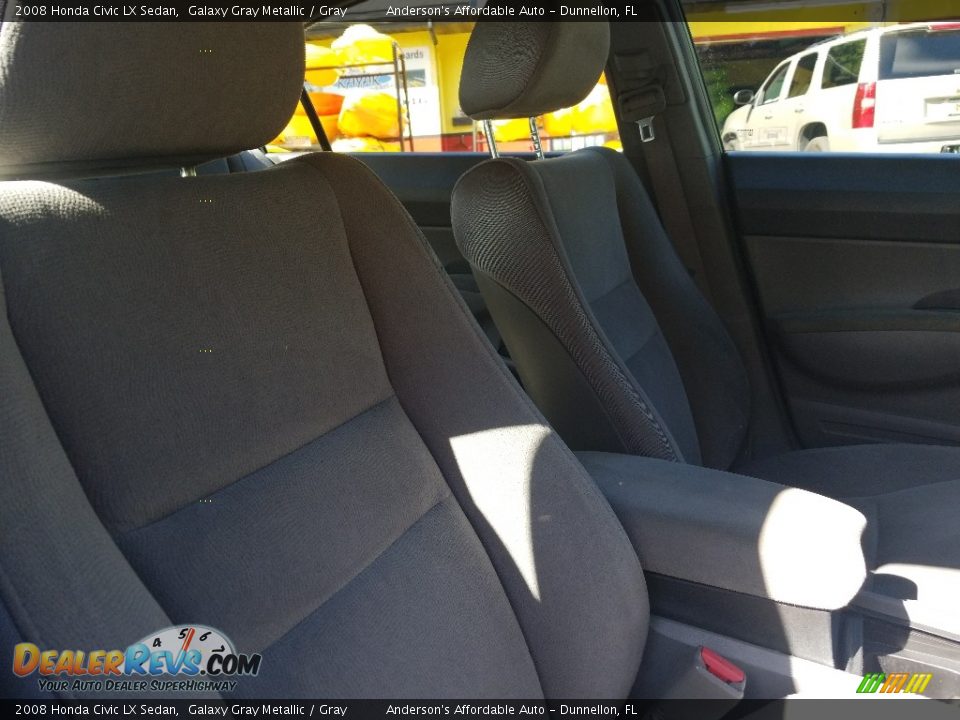 2008 Honda Civic LX Sedan Galaxy Gray Metallic / Gray Photo #20