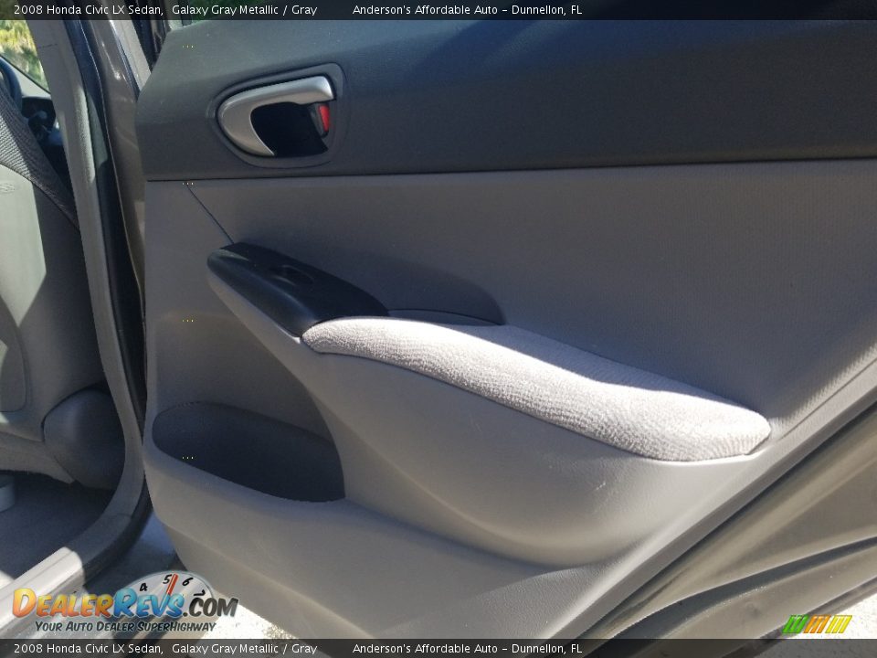 2008 Honda Civic LX Sedan Galaxy Gray Metallic / Gray Photo #21