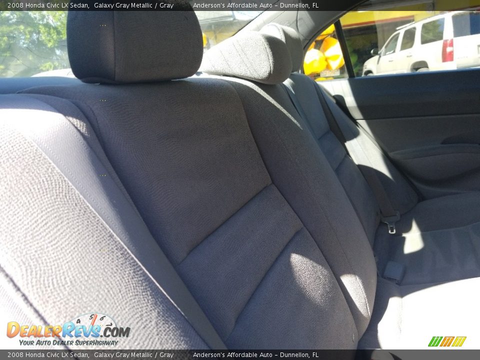 2008 Honda Civic LX Sedan Galaxy Gray Metallic / Gray Photo #23