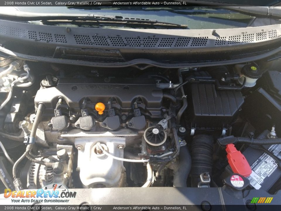 2008 Honda Civic LX Sedan Galaxy Gray Metallic / Gray Photo #25