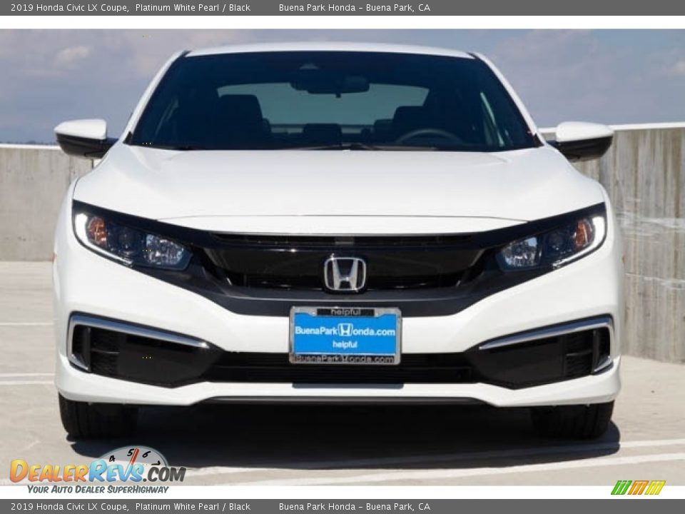 2019 Honda Civic LX Coupe Platinum White Pearl / Black Photo #3
