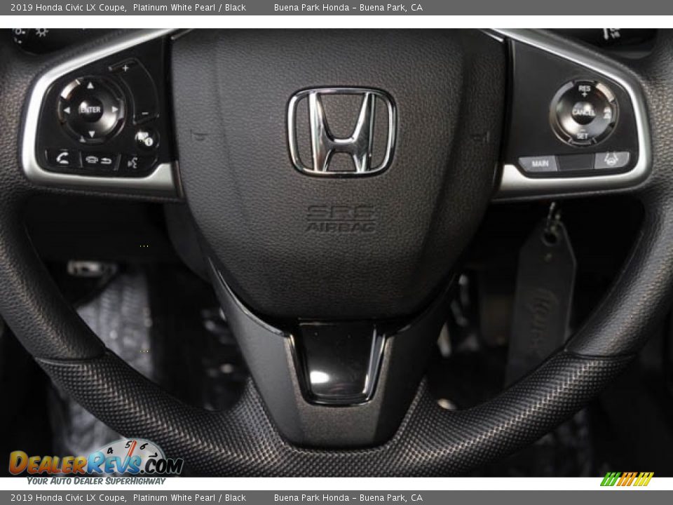2019 Honda Civic LX Coupe Platinum White Pearl / Black Photo #19