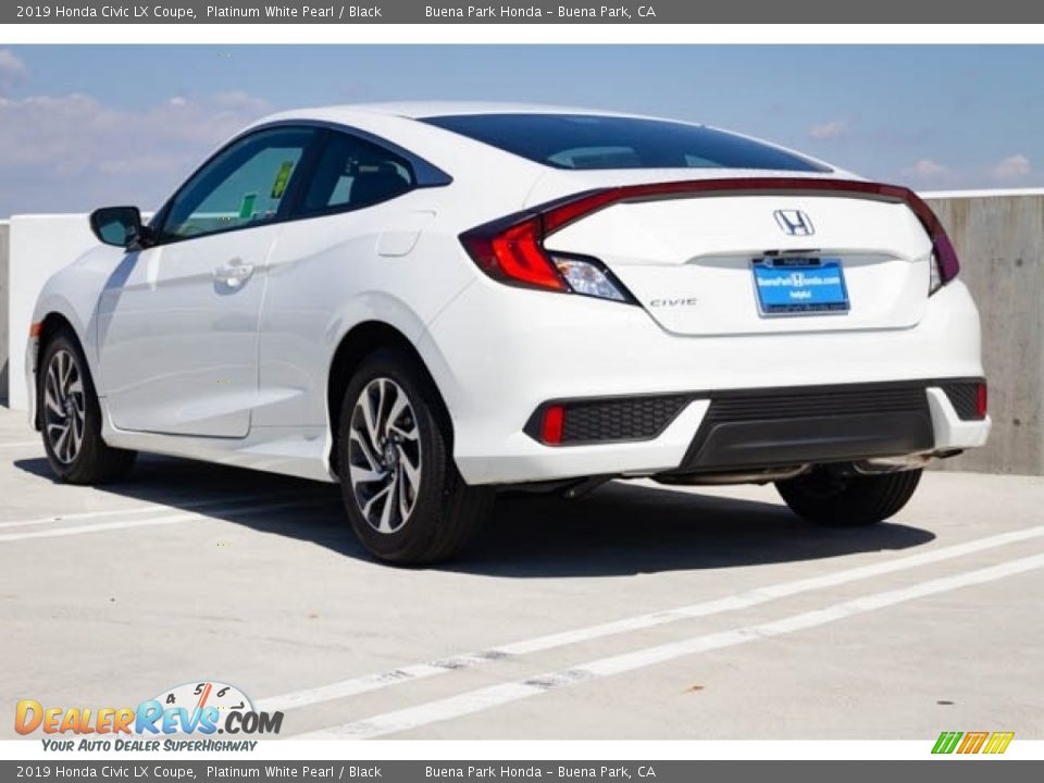 2019 Honda Civic LX Coupe Platinum White Pearl / Black Photo #2