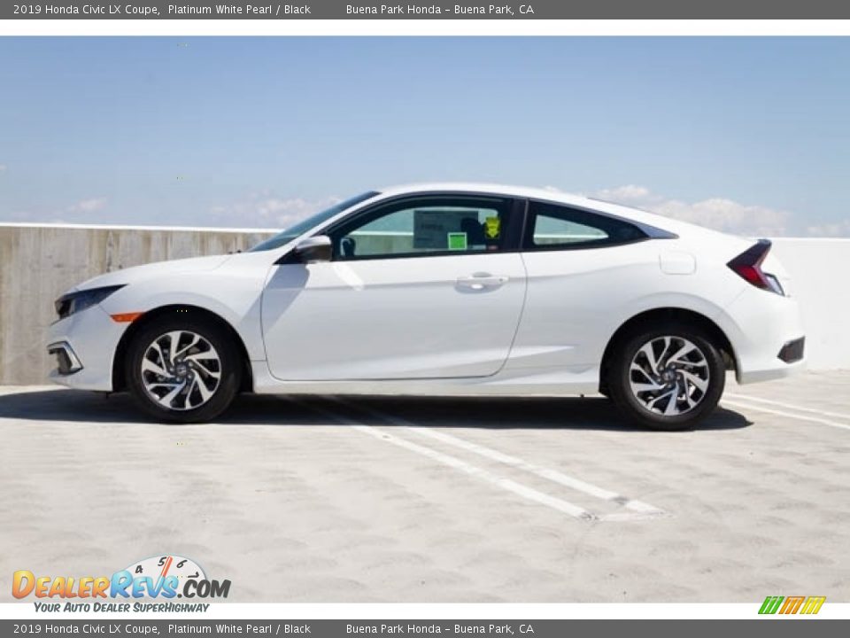 2019 Honda Civic LX Coupe Platinum White Pearl / Black Photo #6