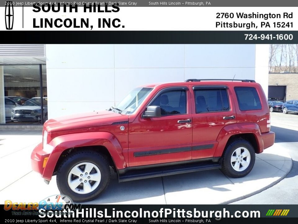 2010 Jeep Liberty Sport 4x4 Inferno Red Crystal Pearl / Dark Slate Gray Photo #1