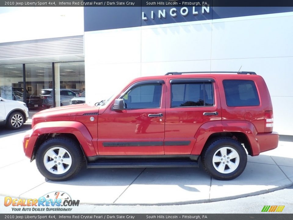 2010 Jeep Liberty Sport 4x4 Inferno Red Crystal Pearl / Dark Slate Gray Photo #2