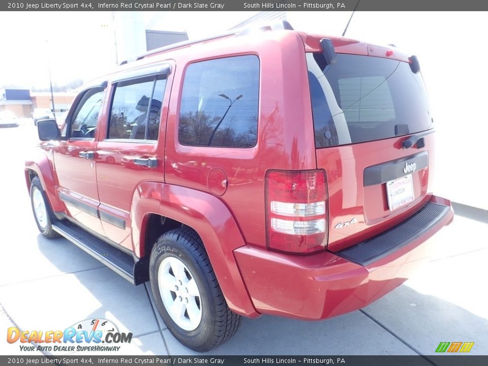 2010 Jeep Liberty Sport 4x4 Inferno Red Crystal Pearl / Dark Slate Gray Photo #3