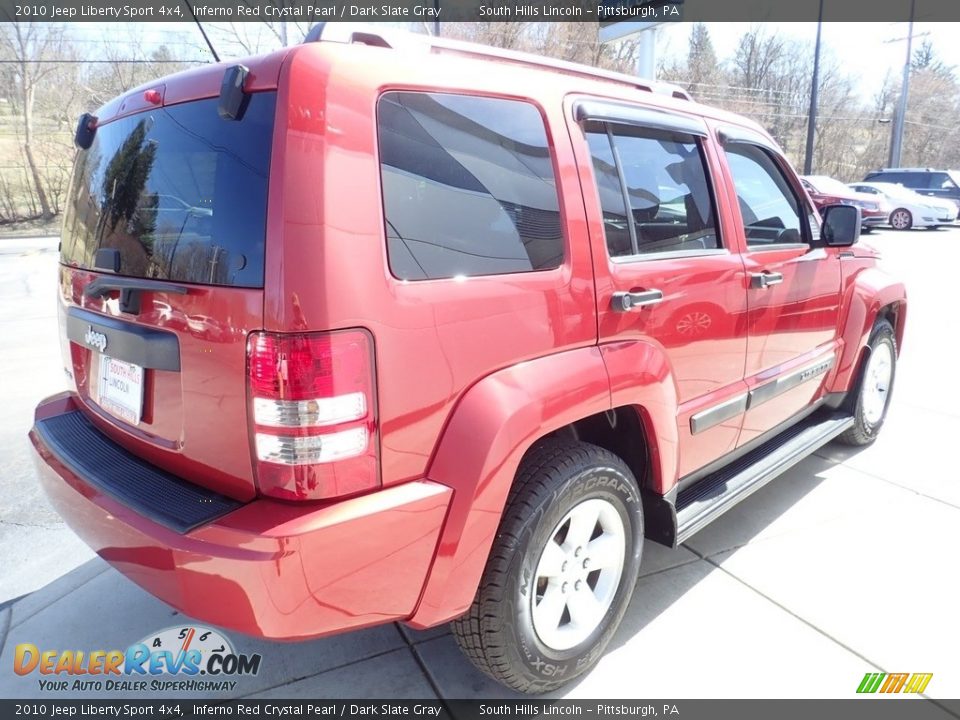 2010 Jeep Liberty Sport 4x4 Inferno Red Crystal Pearl / Dark Slate Gray Photo #6