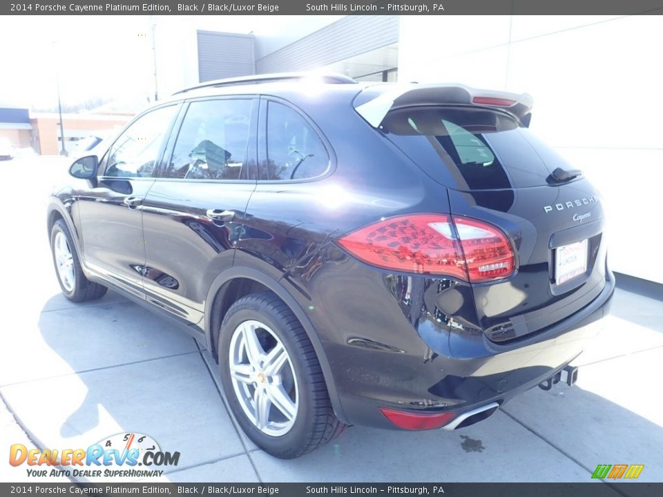 2014 Porsche Cayenne Platinum Edition Black / Black/Luxor Beige Photo #3