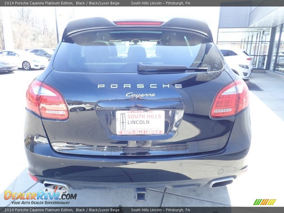2014 Porsche Cayenne Platinum Edition Black / Black/Luxor Beige Photo #4