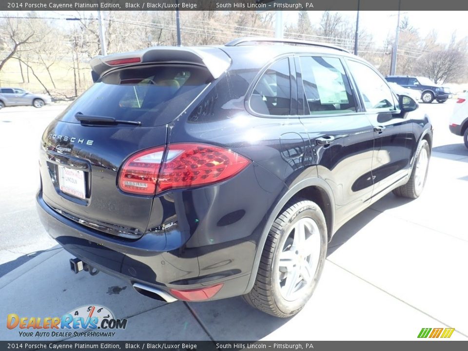 2014 Porsche Cayenne Platinum Edition Black / Black/Luxor Beige Photo #6