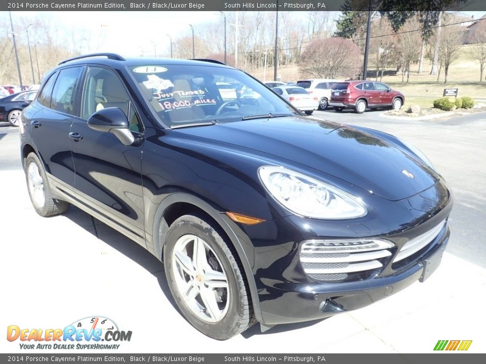 2014 Porsche Cayenne Platinum Edition Black / Black/Luxor Beige Photo #8