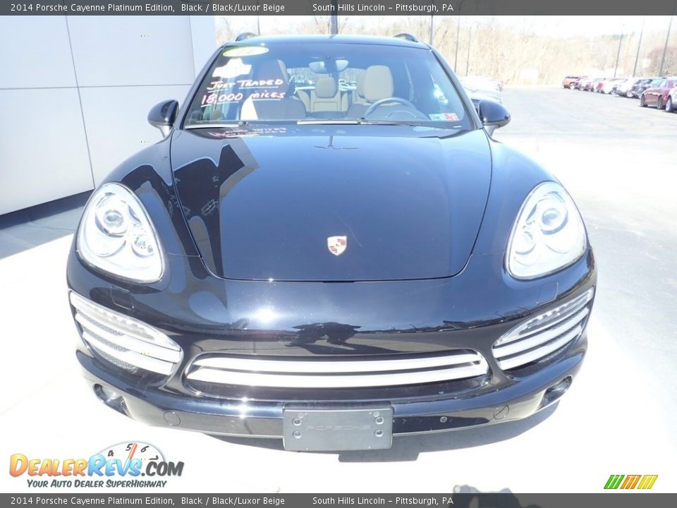 2014 Porsche Cayenne Platinum Edition Black / Black/Luxor Beige Photo #9