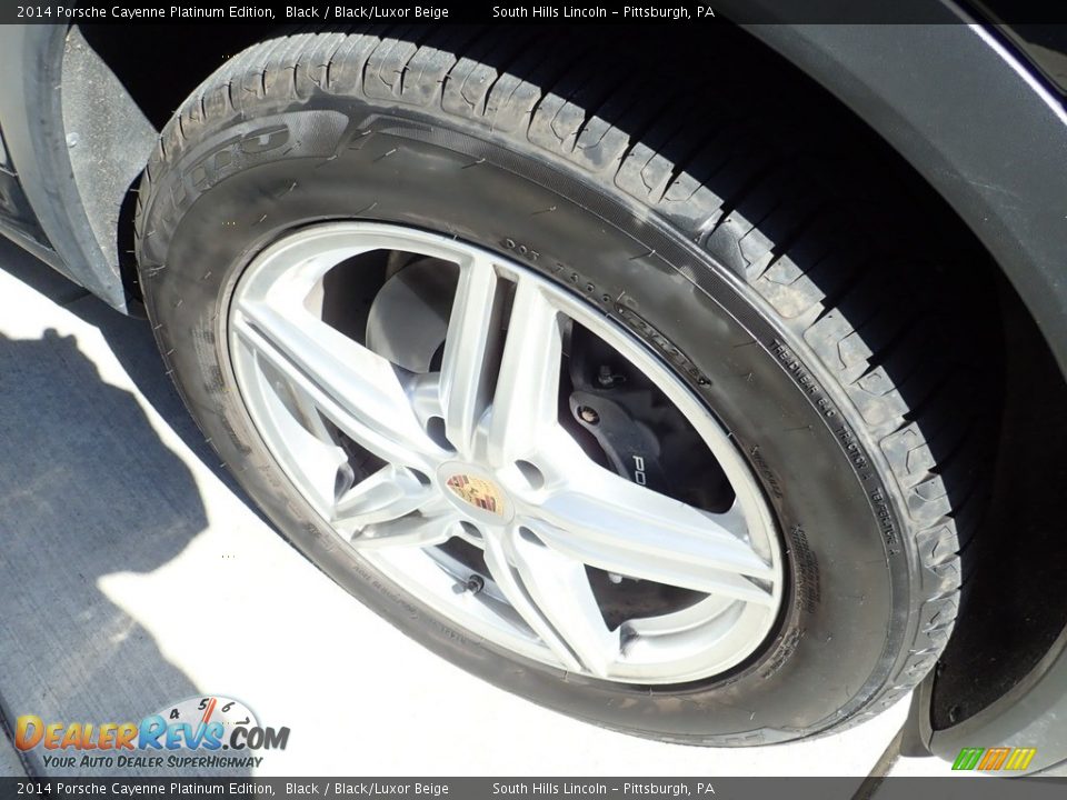 2014 Porsche Cayenne Platinum Edition Black / Black/Luxor Beige Photo #10