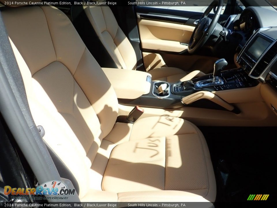 2014 Porsche Cayenne Platinum Edition Black / Black/Luxor Beige Photo #11