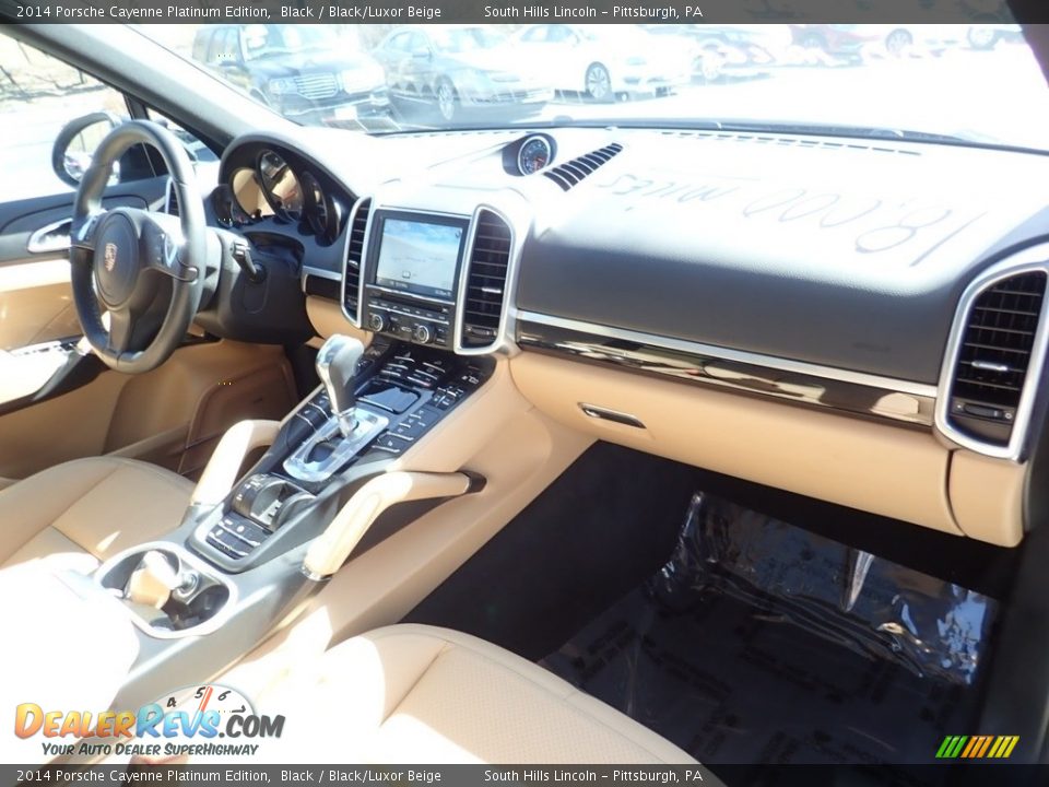 2014 Porsche Cayenne Platinum Edition Black / Black/Luxor Beige Photo #12