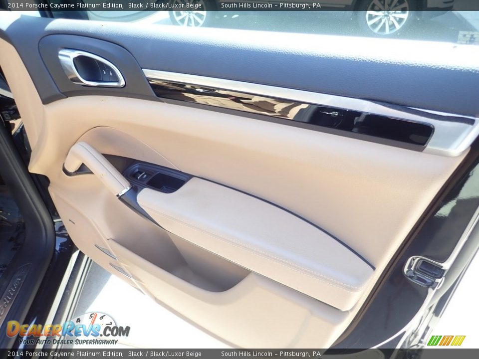 2014 Porsche Cayenne Platinum Edition Black / Black/Luxor Beige Photo #13