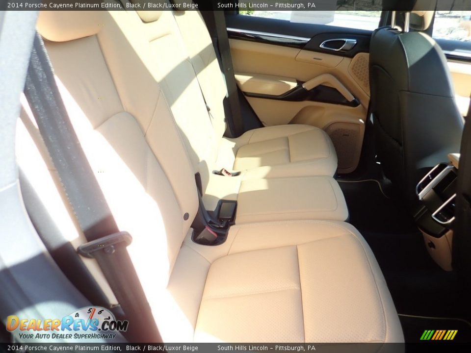 2014 Porsche Cayenne Platinum Edition Black / Black/Luxor Beige Photo #14
