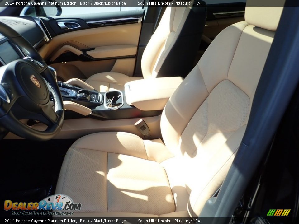 2014 Porsche Cayenne Platinum Edition Black / Black/Luxor Beige Photo #15