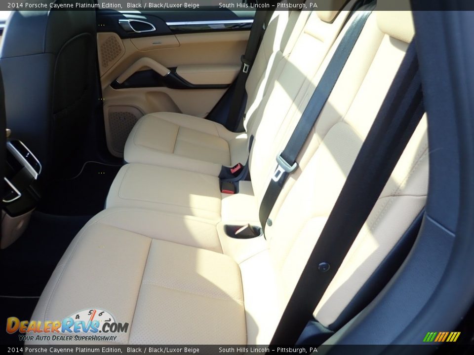 2014 Porsche Cayenne Platinum Edition Black / Black/Luxor Beige Photo #16