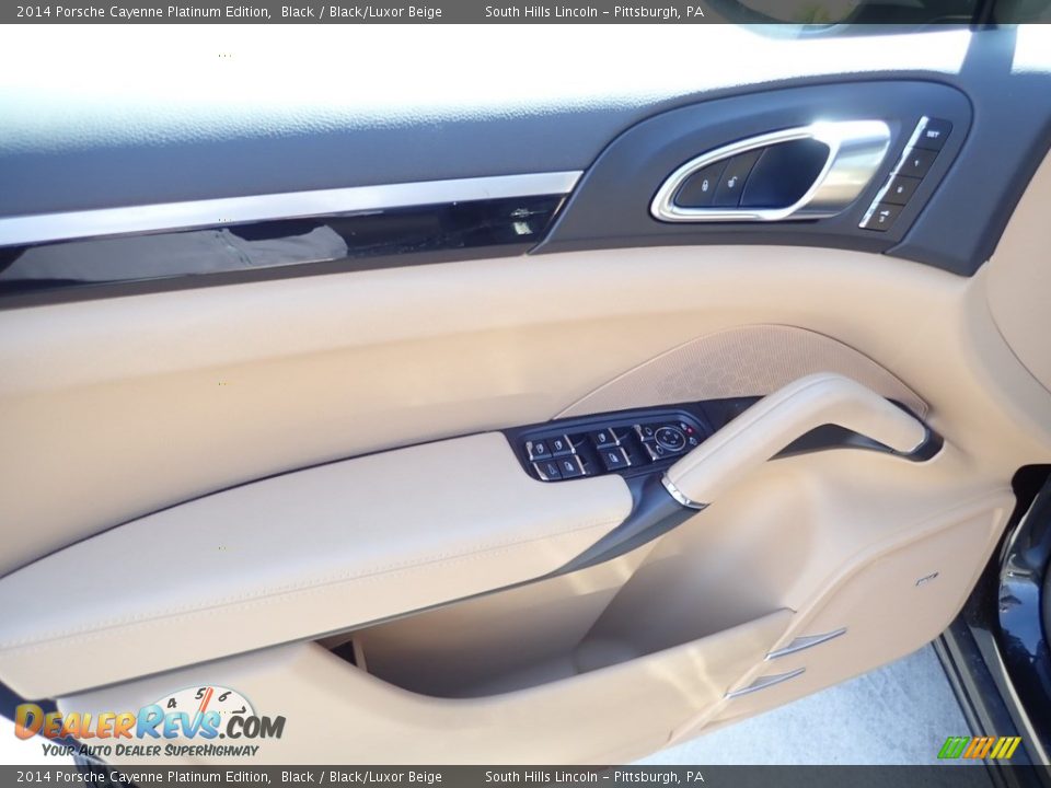 2014 Porsche Cayenne Platinum Edition Black / Black/Luxor Beige Photo #18
