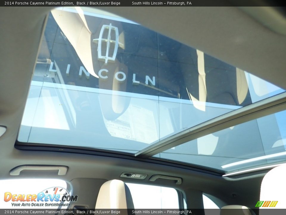 2014 Porsche Cayenne Platinum Edition Black / Black/Luxor Beige Photo #20