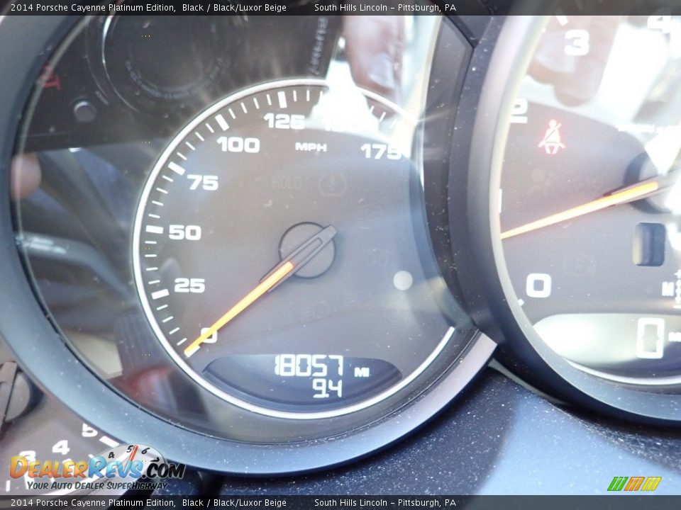 2014 Porsche Cayenne Platinum Edition Black / Black/Luxor Beige Photo #24