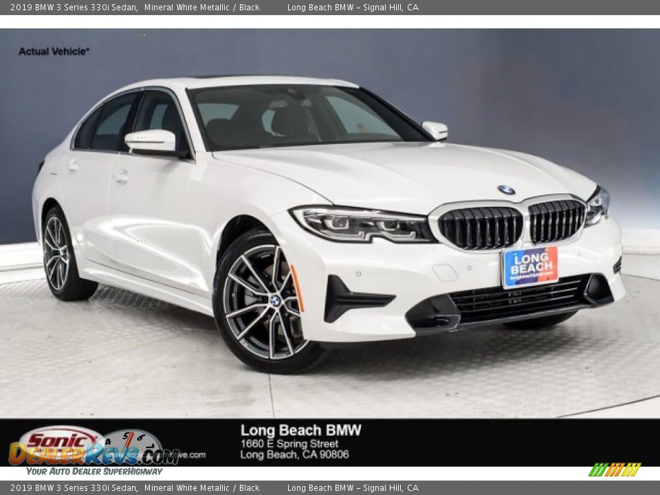 2019 BMW 3 Series 330i Sedan Mineral White Metallic / Black Photo #1