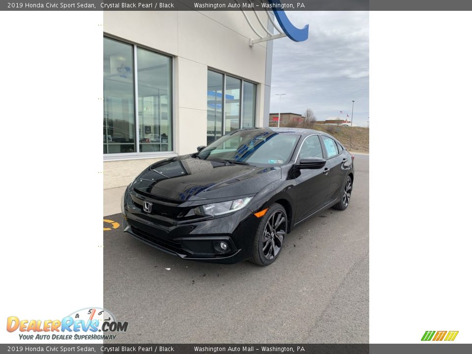2019 Honda Civic Sport Sedan Crystal Black Pearl / Black Photo #2