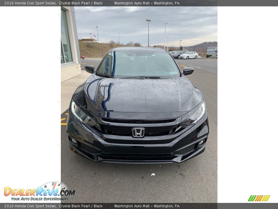 2019 Honda Civic Sport Sedan Crystal Black Pearl / Black Photo #3