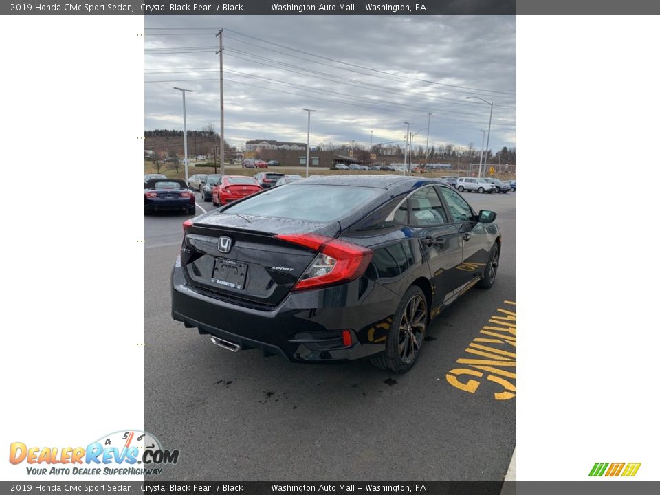 2019 Honda Civic Sport Sedan Crystal Black Pearl / Black Photo #5