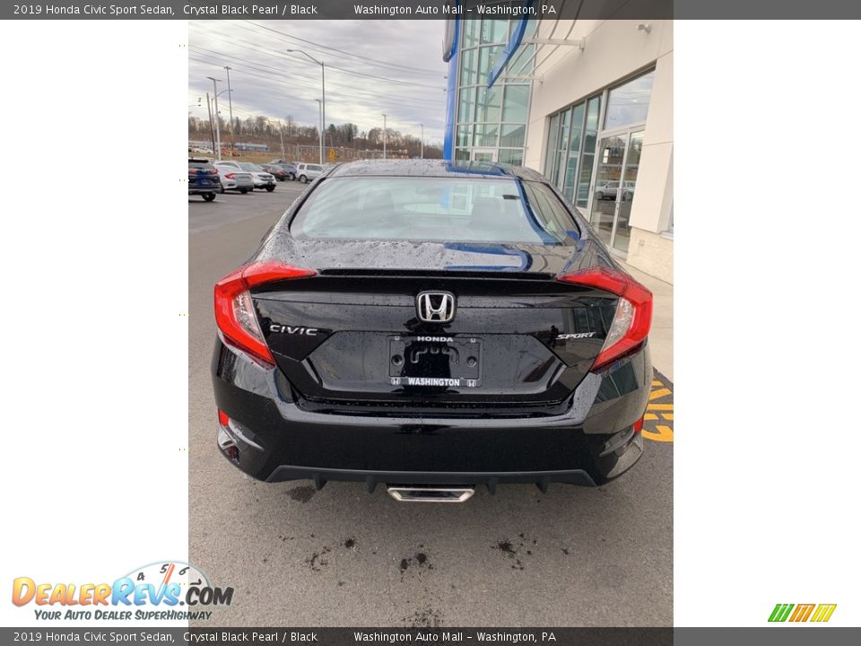 2019 Honda Civic Sport Sedan Crystal Black Pearl / Black Photo #6