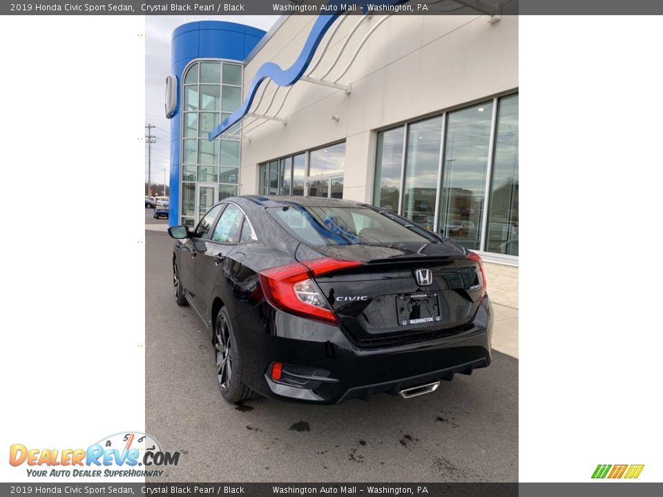 2019 Honda Civic Sport Sedan Crystal Black Pearl / Black Photo #7