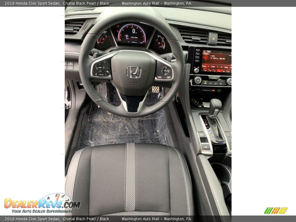 2019 Honda Civic Sport Sedan Crystal Black Pearl / Black Photo #11