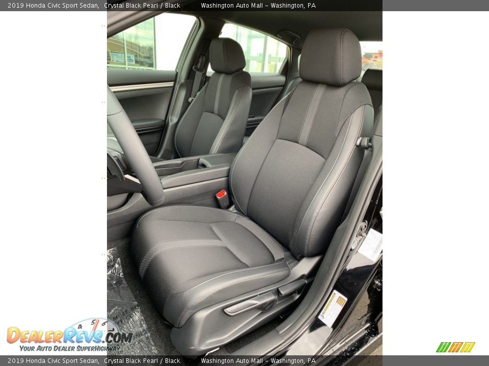 2019 Honda Civic Sport Sedan Crystal Black Pearl / Black Photo #12