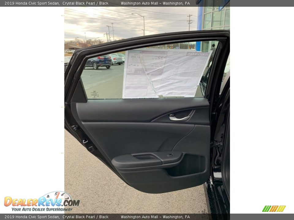2019 Honda Civic Sport Sedan Crystal Black Pearl / Black Photo #16