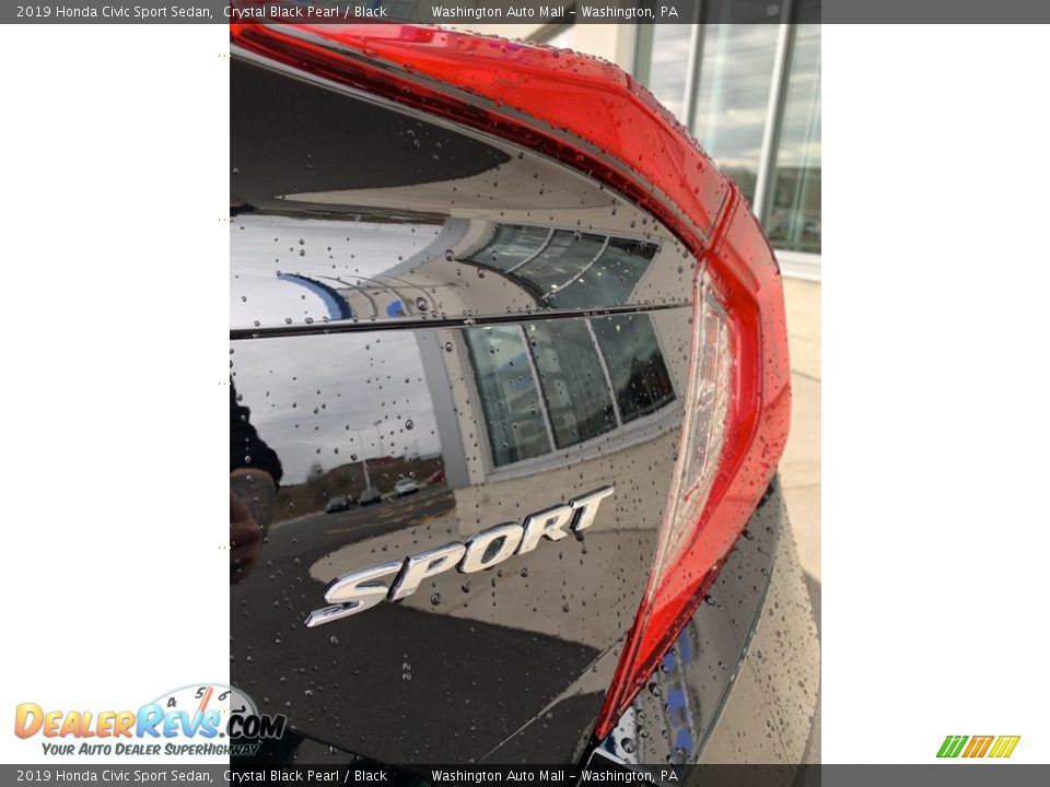 2019 Honda Civic Sport Sedan Crystal Black Pearl / Black Photo #22