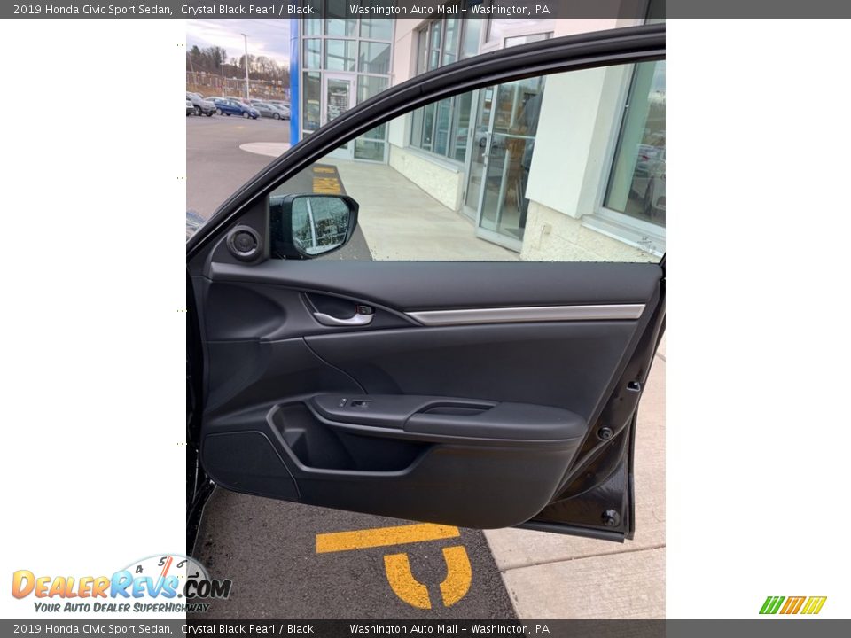 2019 Honda Civic Sport Sedan Crystal Black Pearl / Black Photo #26