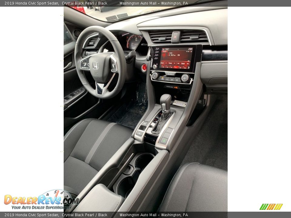 2019 Honda Civic Sport Sedan Crystal Black Pearl / Black Photo #28