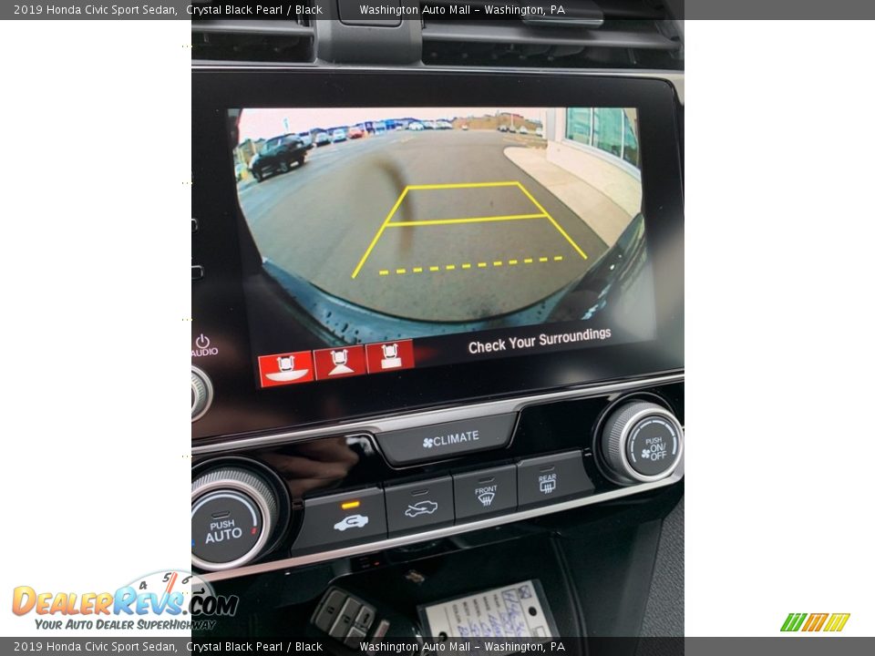 2019 Honda Civic Sport Sedan Crystal Black Pearl / Black Photo #33