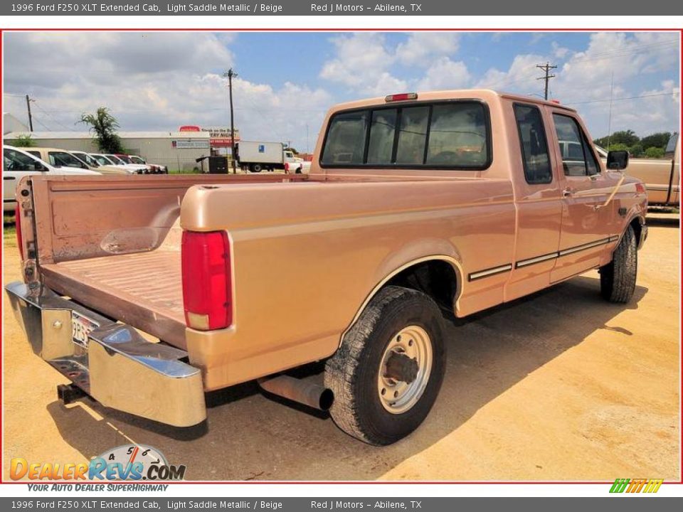 1996 Ford F250 XLT Extended Cab Light Saddle Metallic / Beige Photo #7