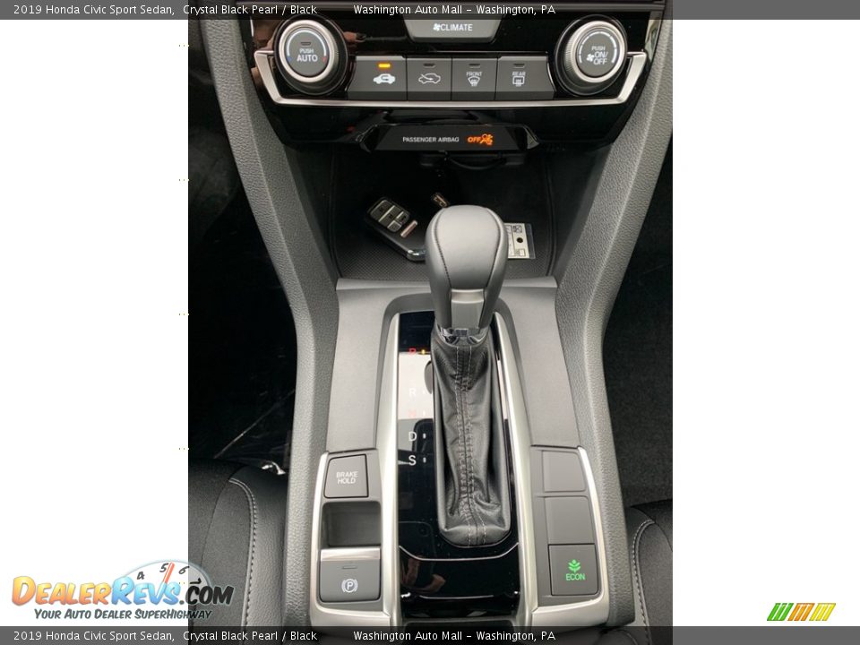 2019 Honda Civic Sport Sedan Crystal Black Pearl / Black Photo #34