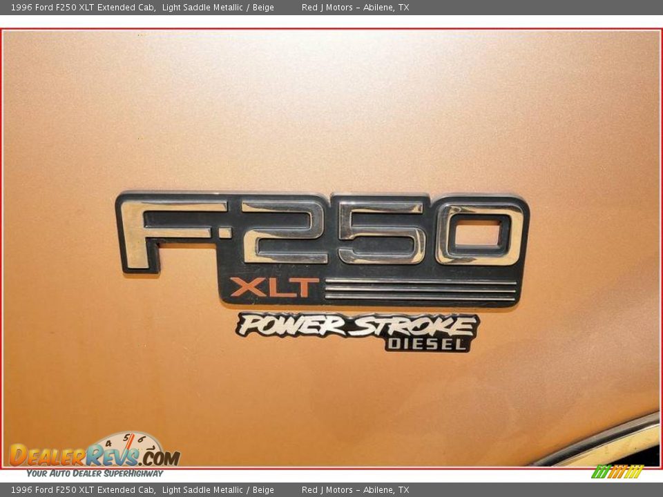 1996 Ford F250 XLT Extended Cab Light Saddle Metallic / Beige Photo #9