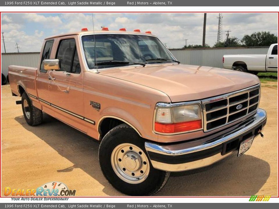 1996 Ford F250 XLT Extended Cab Light Saddle Metallic / Beige Photo #10