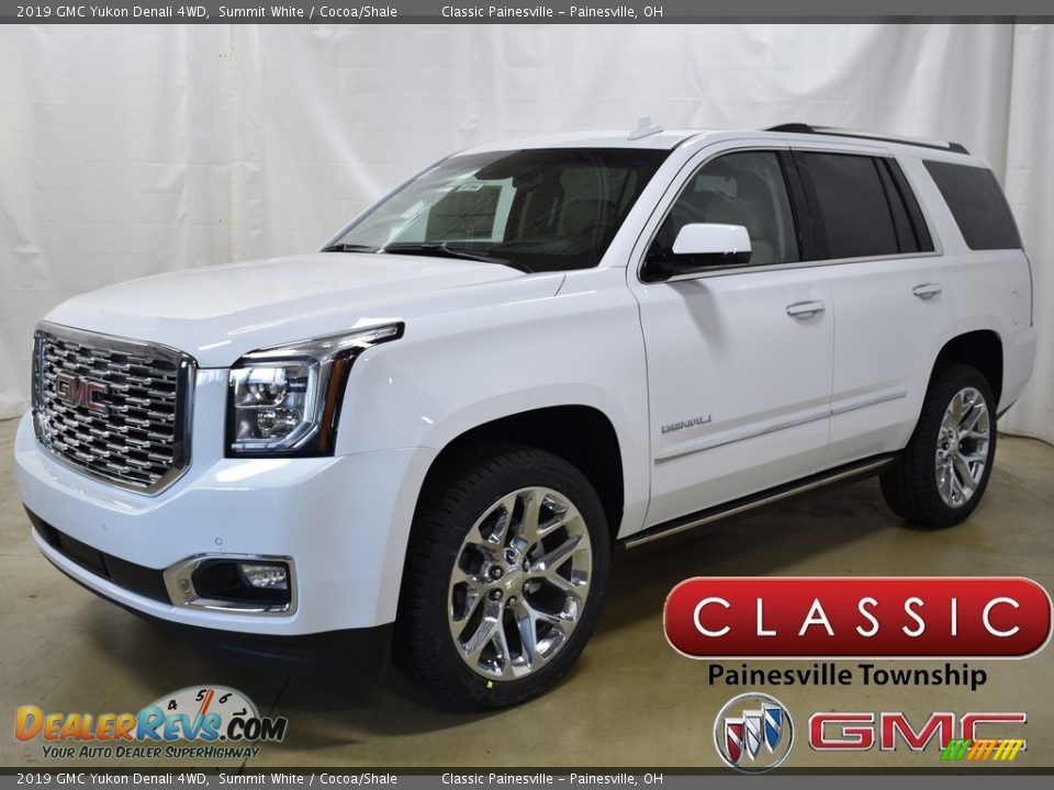 2019 GMC Yukon Denali 4WD Summit White / Cocoa/Shale Photo #1