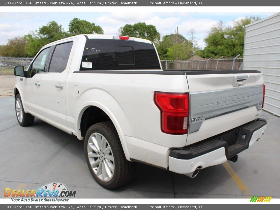 2019 Ford F150 Limited SuperCrew 4x4 White Platinum / Limited Camelback Photo #6
