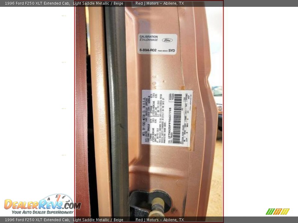 1996 Ford F250 XLT Extended Cab Light Saddle Metallic / Beige Photo #16